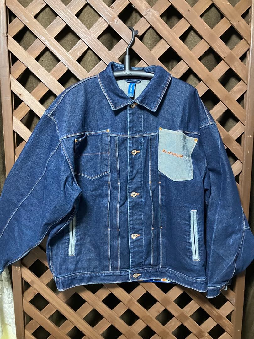 プラチナムフブ フーブー ビンテージ デニムジャケット ヒップホップ y2k
