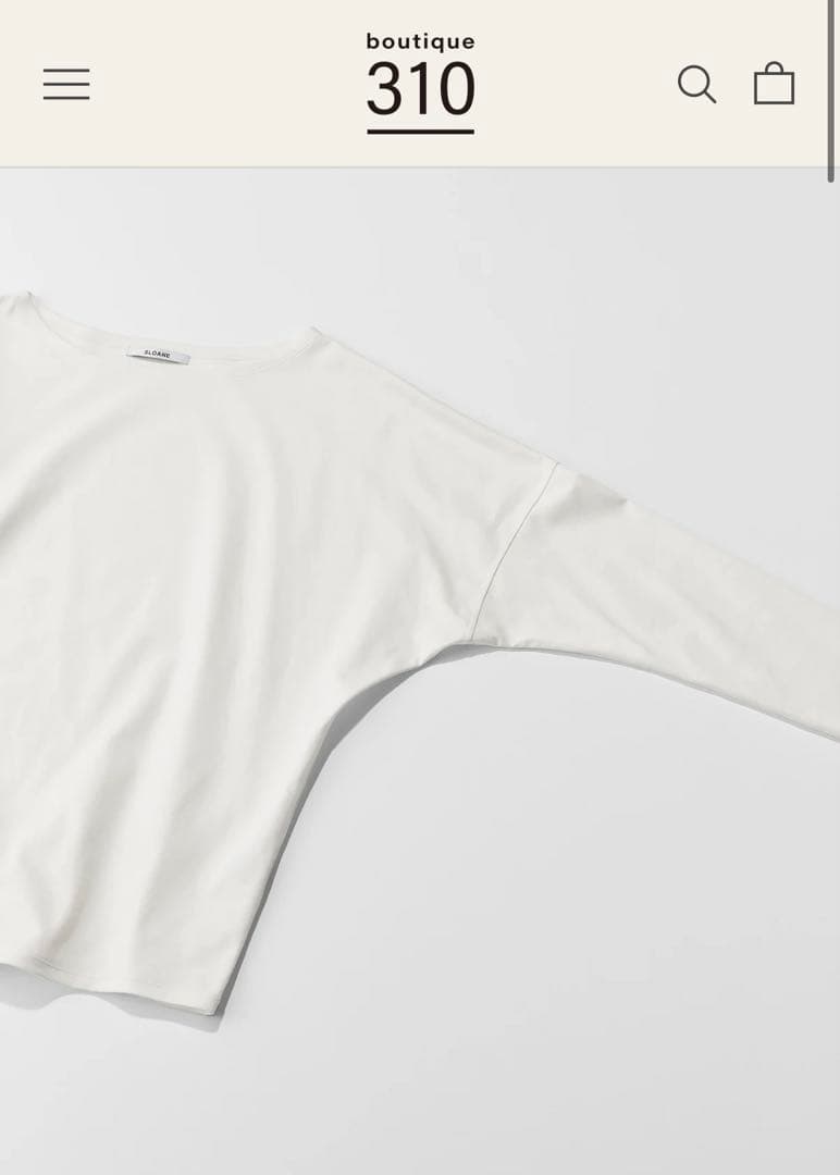 新品boutique310 佐藤佳菜子さん淑女のロンT白