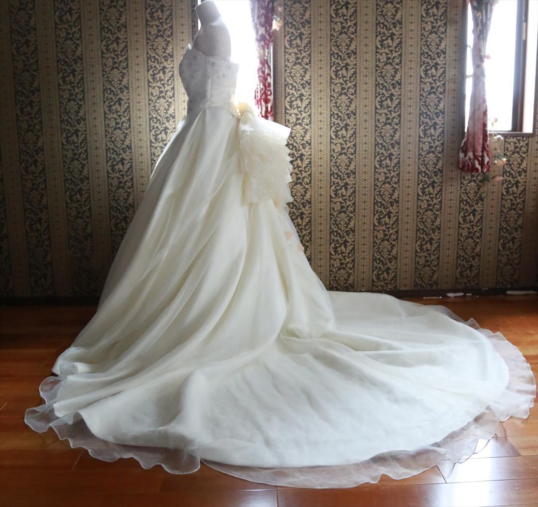 王道デザイン高級ウエディングドレス9号11号13号M~LLサイズ編上げ調節可能