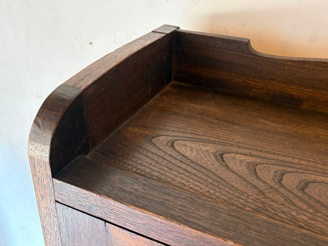 木製ガラス扉キャビネット　本箱　本棚　レトロ