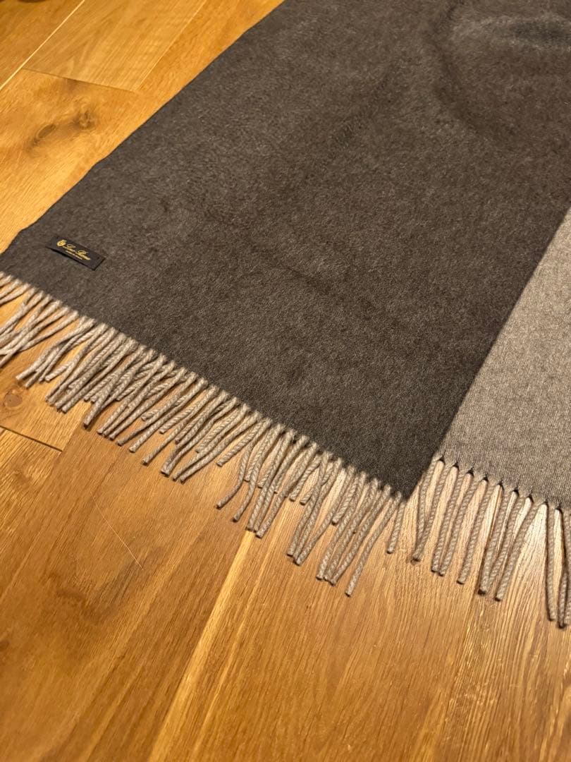 Loro Piana リバーシブルマフラー グレー