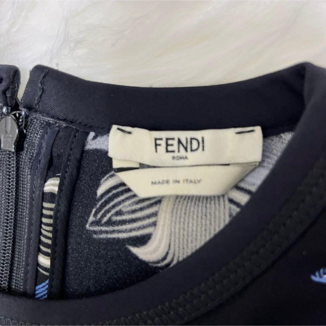 FENDI フェンディ オーキッド アシンメトリー ワンピース 15ss ドレス