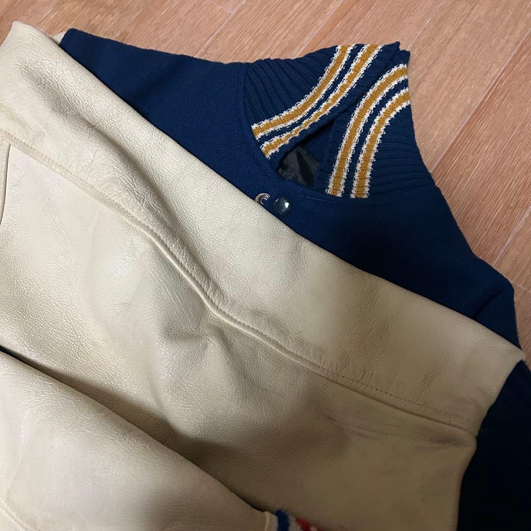 中古 90s USA製 Hysterics 666 袖レザー スタジャン 34