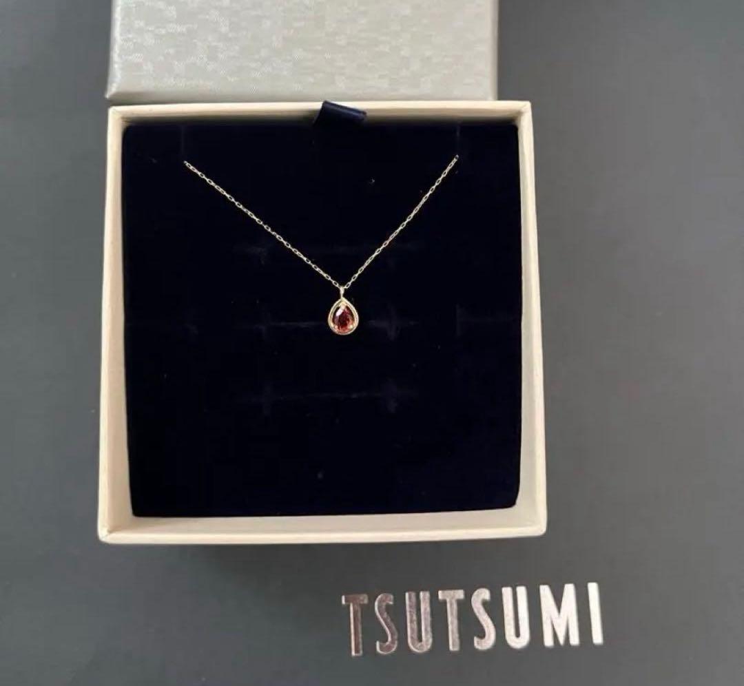 ツツミ　ジュエリー　ガーネット　k10 イエローゴールド　40cm 未使用