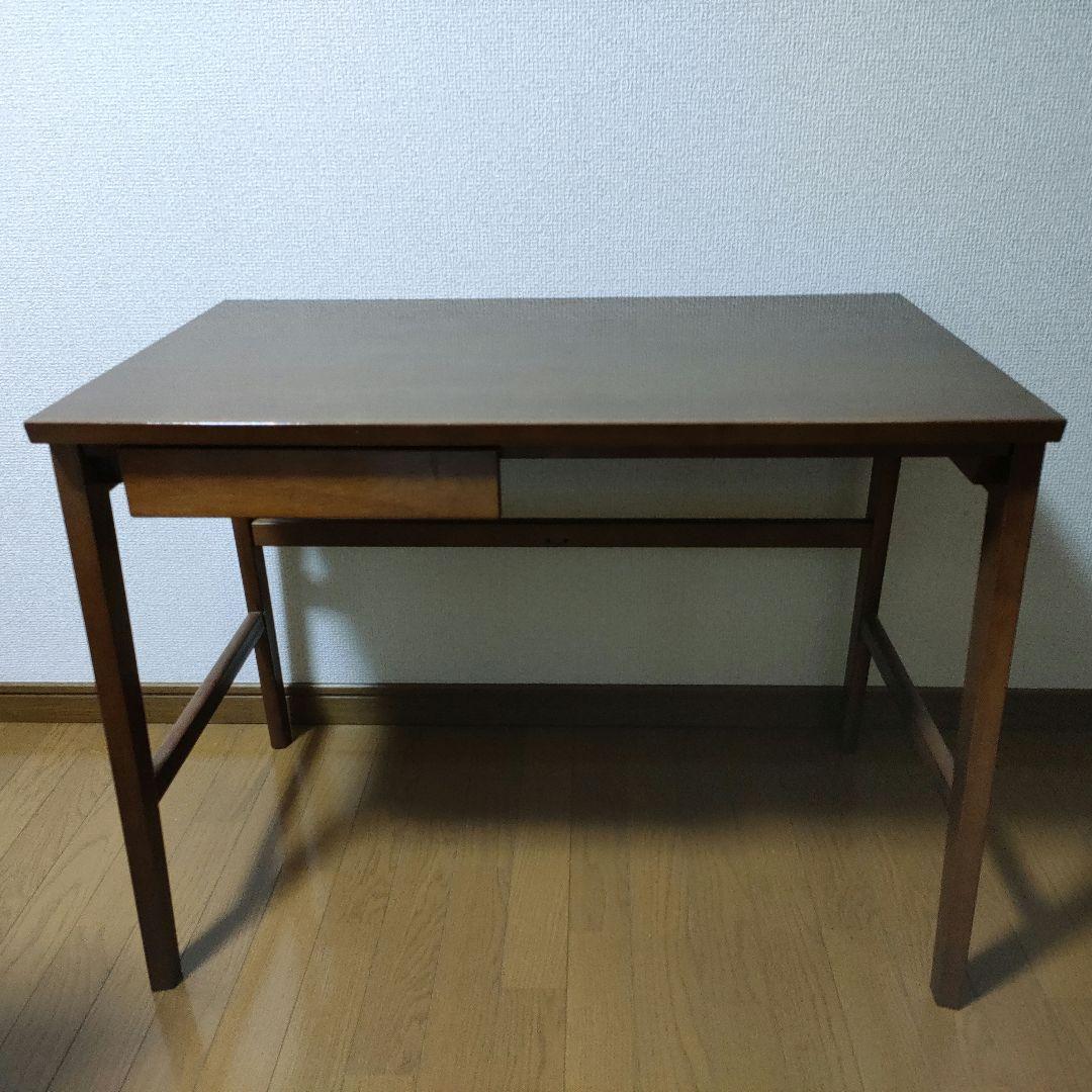 カリモク60 ブラウンデスク 引き出し付き