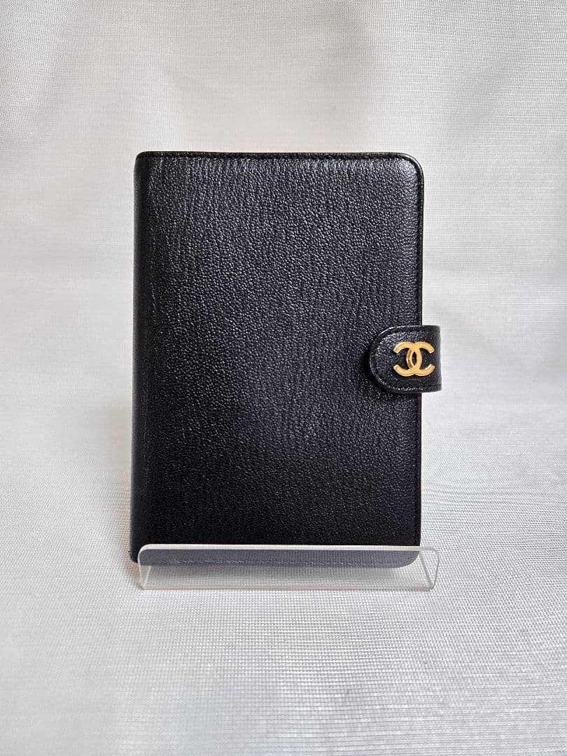 美品 シャネル CHANEL 手帳カバー ココマーク キャビアスキン