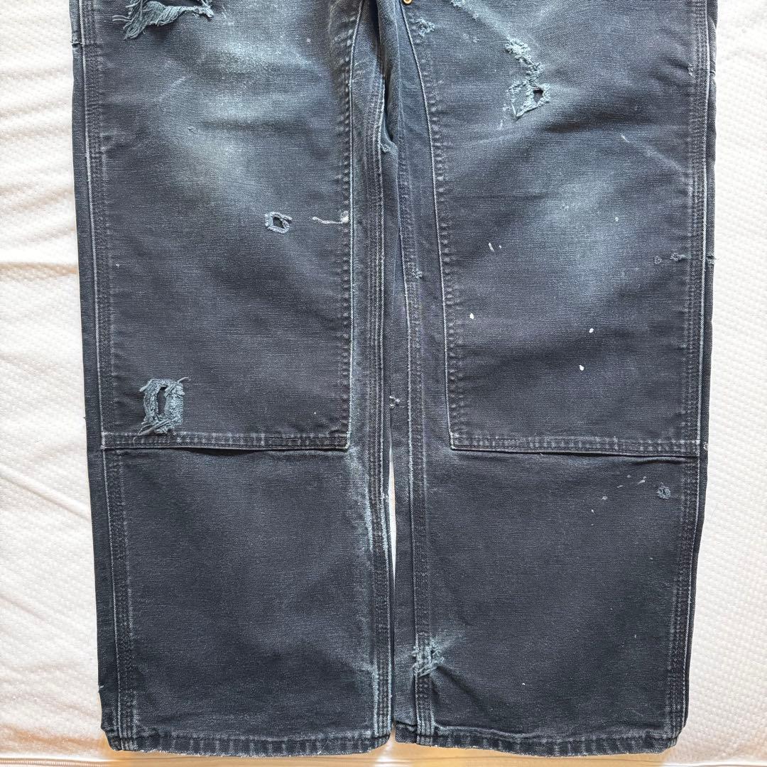 スペシャル[USA製]W34×L29カーハート ダブルニー ブラック