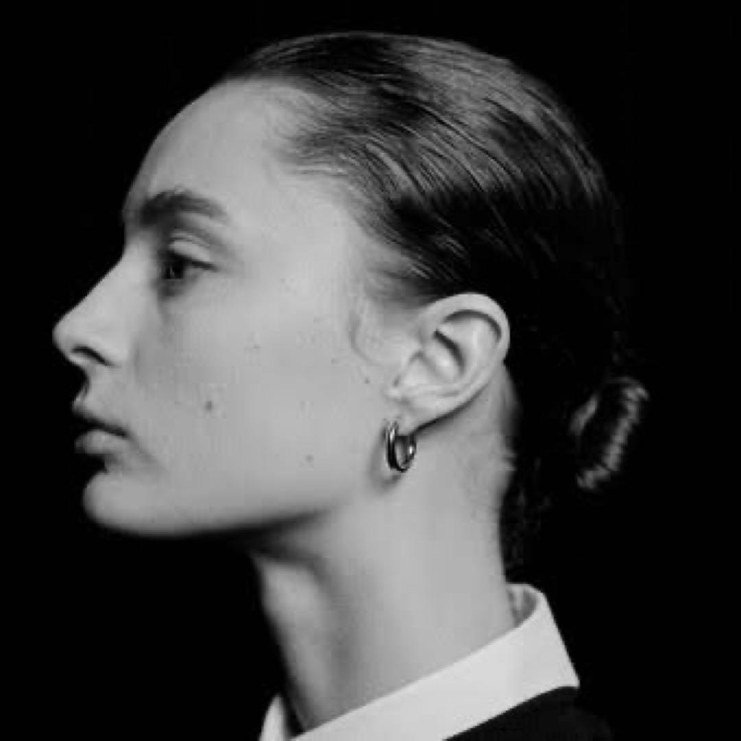 PLACEBO 301 マットゴールド フープピアス k18