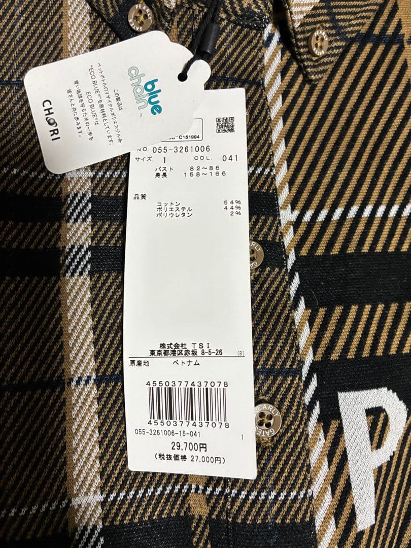 PEARLY GATES チェック柄シャツ