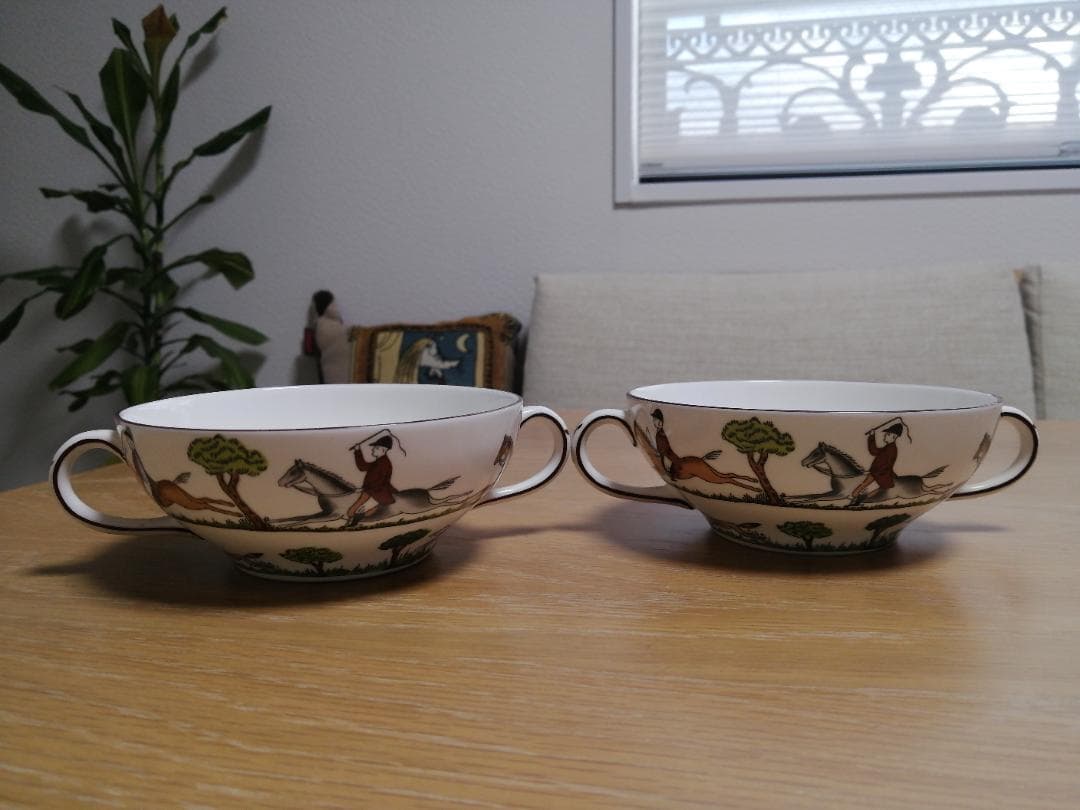 ★ハンティングシーン・スープカップ2個セット★