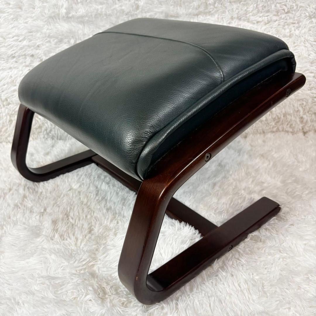 FUJI FURNITURE 　富士ファニチア　オットマン付　アーム付 　本革