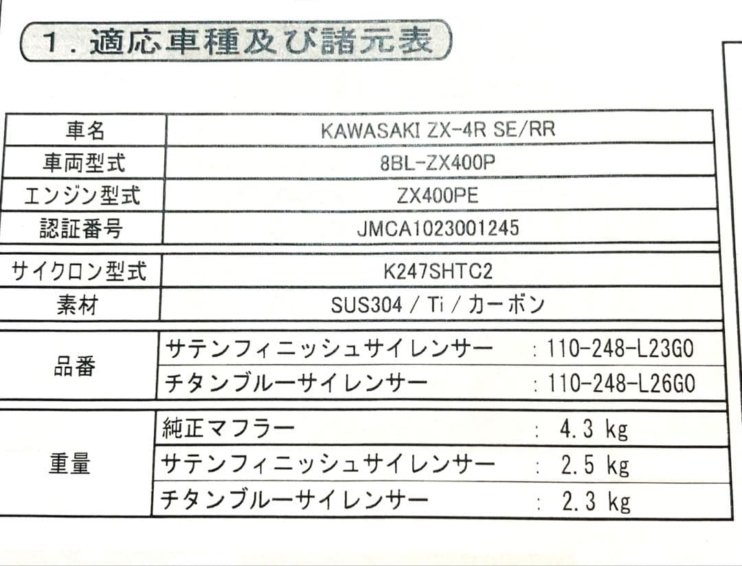 スリップオンHEPTA FORCE TSSサイクロンEXPOAT SPEC