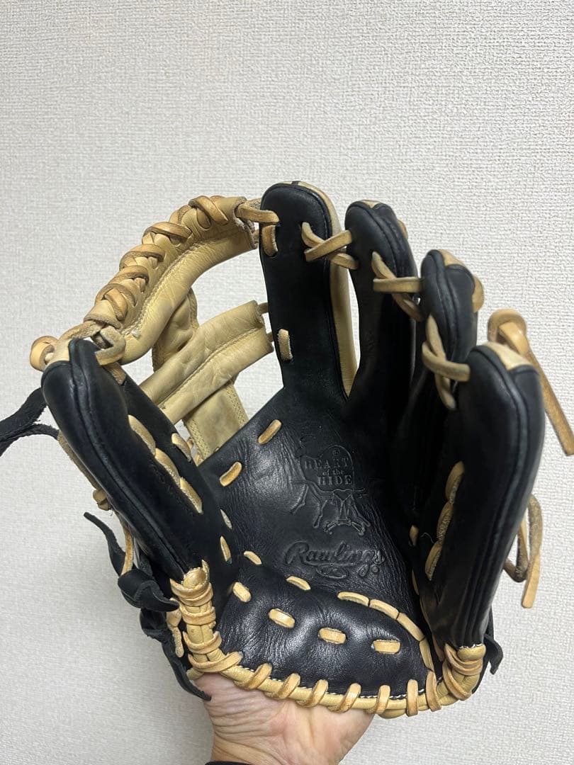 Rawlings 軟式グローブ 黒/キャメル　岡本モデル