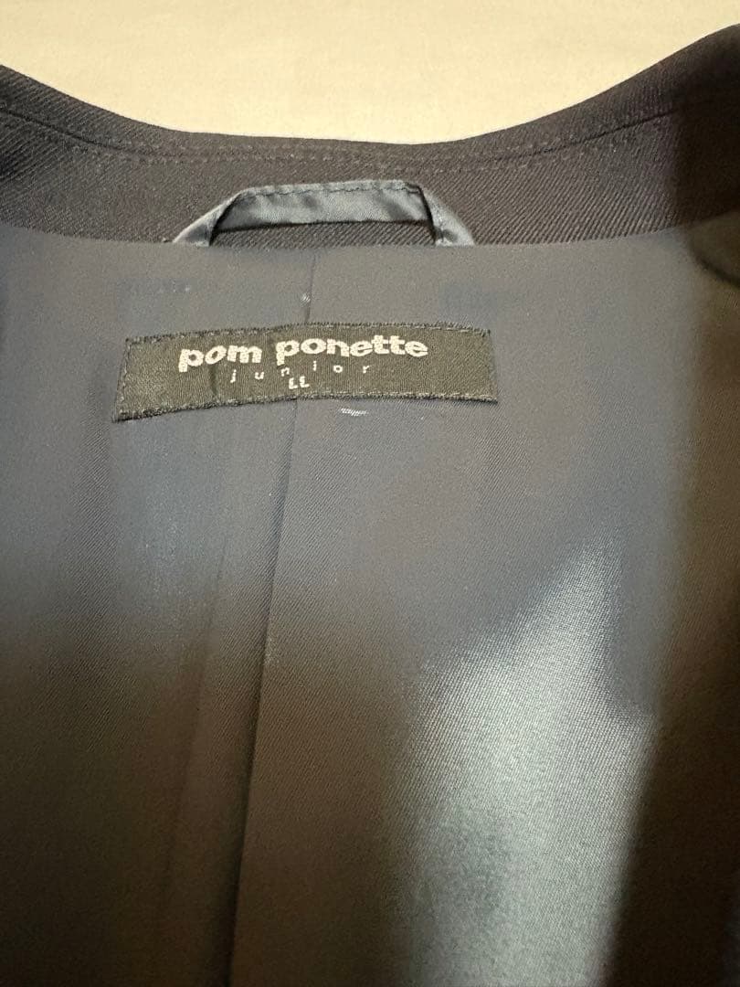 【Pom ponette junior】フォーマルスーツ、リボン付き３点セット