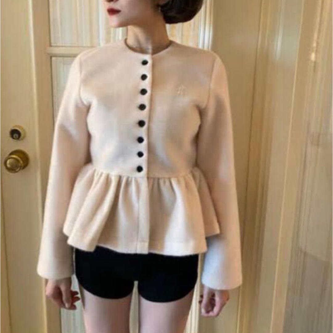 Bibiy ピンク　ペプラムカーディガン