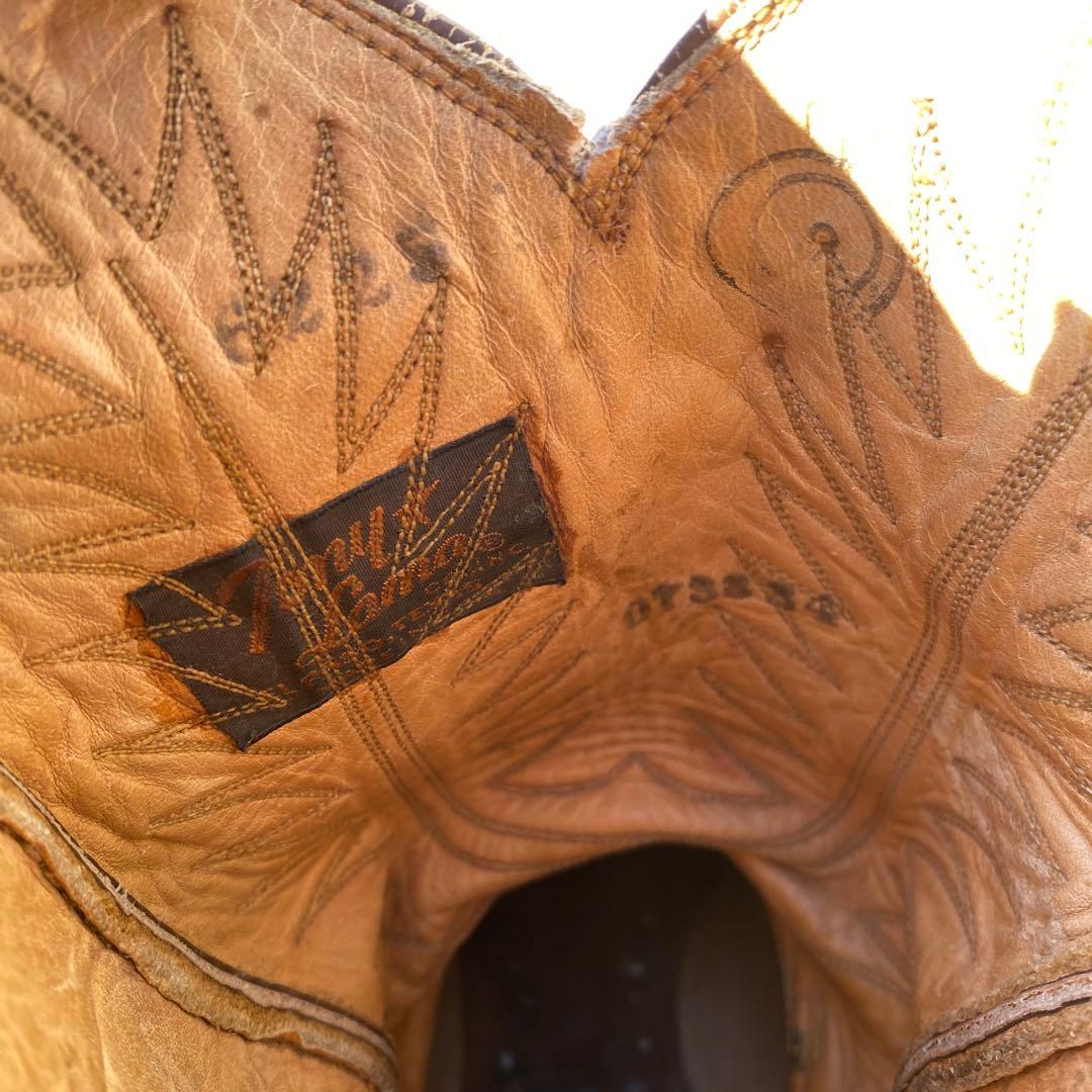 【Tony Lama】トニーラマ　ブラウン レザー ウエスタンブーツ