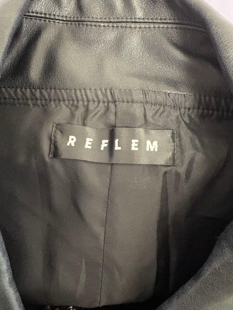 【REFLEM】synthetic leather blouson