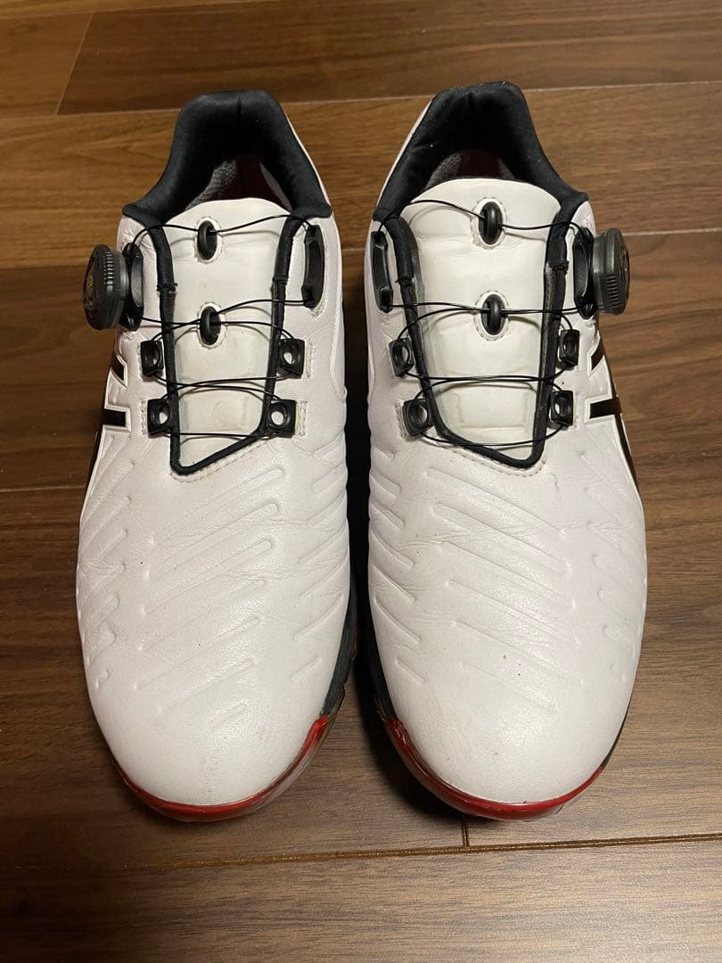 ゴルフシューズ　asics TGN919 ホワイト/ブラック　25.0cm