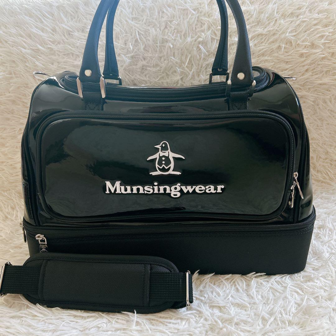 未使用に近い　Munsingwear ボストンバッグ エナメル 2way ゴルフ