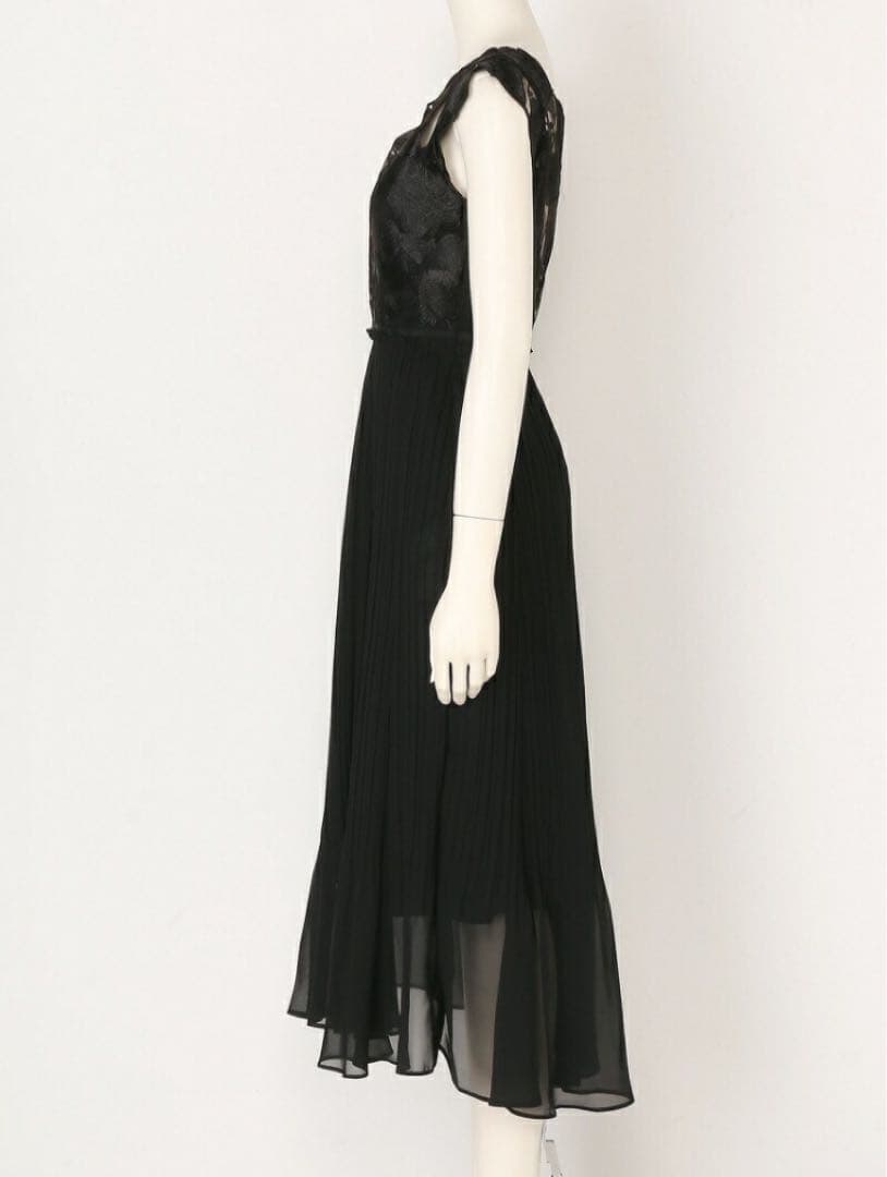 【美品】FRAY I.D エンブロイダリーシフォンコンビドレス　結婚式　水色