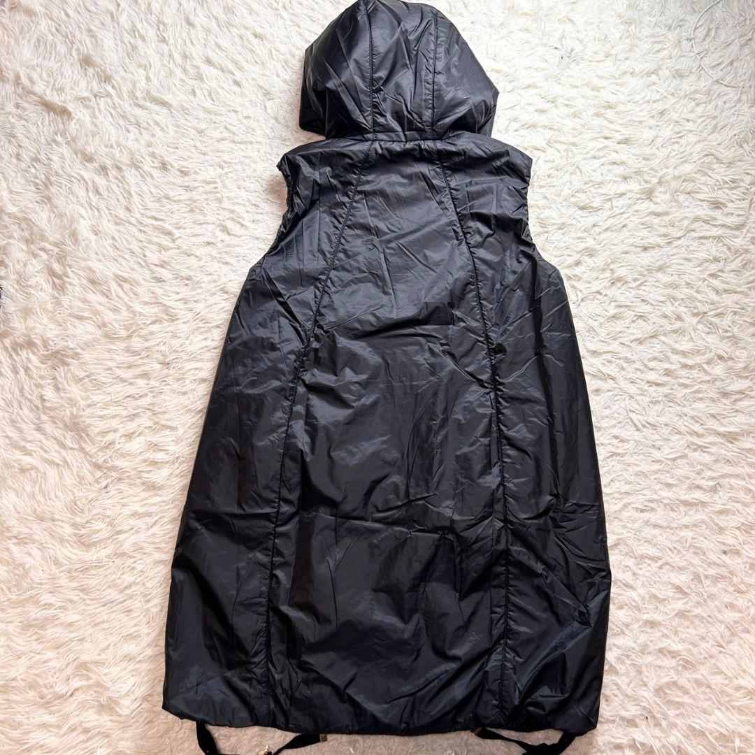 美品★MaxMara the cube ダウン ベスト ジレ フーデット コート