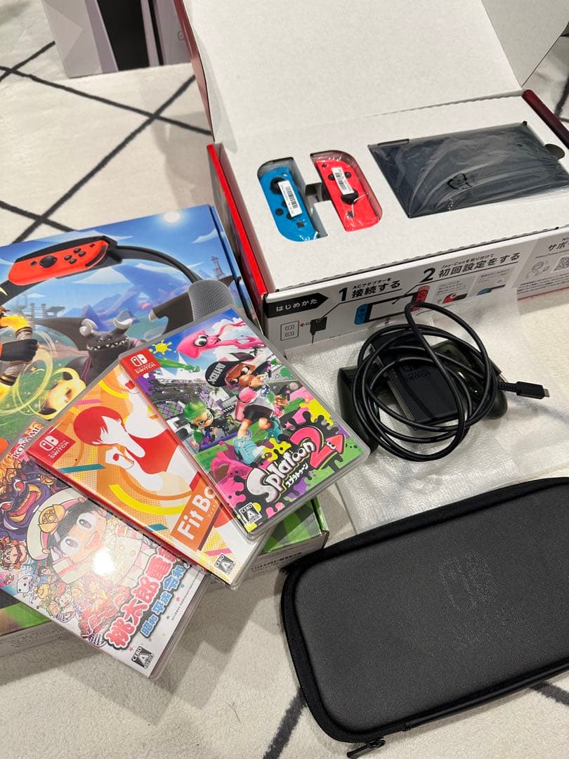 美品★Nintendo Switch 本体 + ゲーム4セット+ケースなど付属品