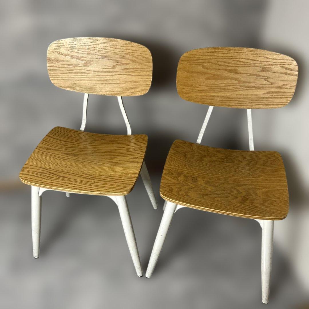 ダイニングチェア　ナチュラル　ホワイト　学習椅子　北欧