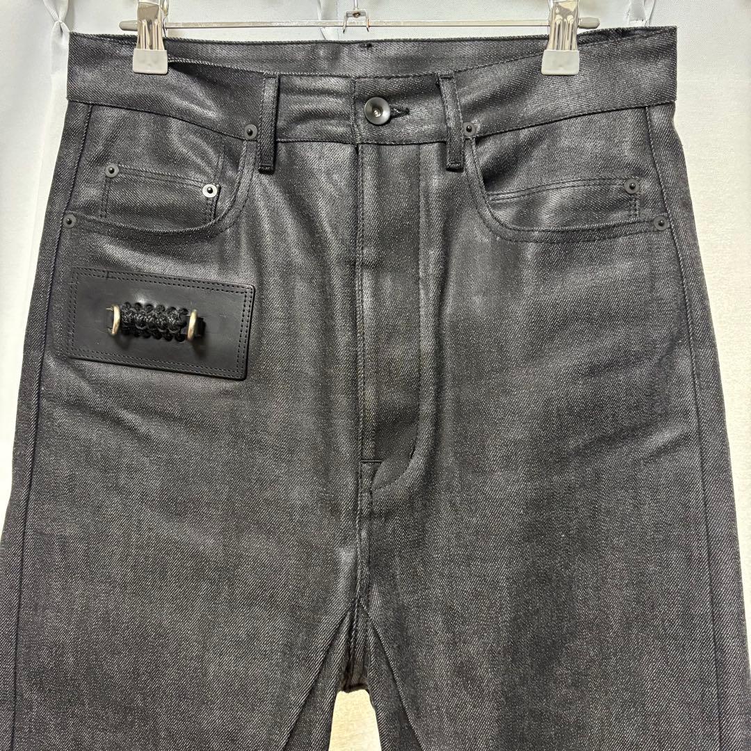 美品 RICK OWENS グリッター コーティング サルエルパンツ