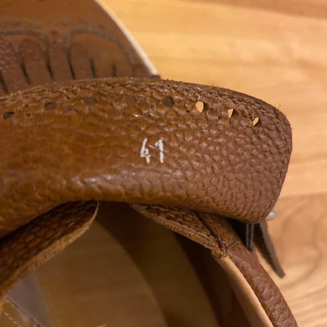 HENDERSON ウイングチップタッセル付スリッポンスニーカー 41 26cm