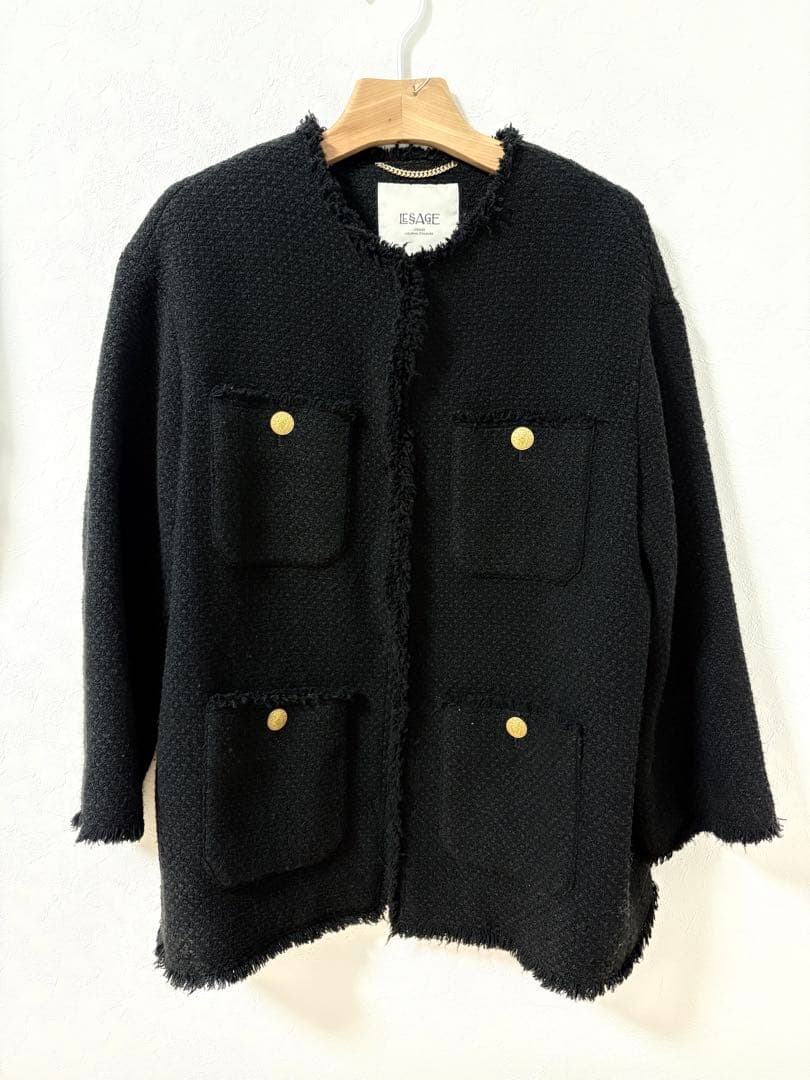 美品⭐︎ジャーナルスタンダードレサージュGIOLICAツイードジャケット ブラック