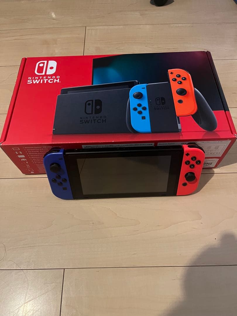 付属品完備/美品/Nintendo Switch 赤/青 本体　sdカード付