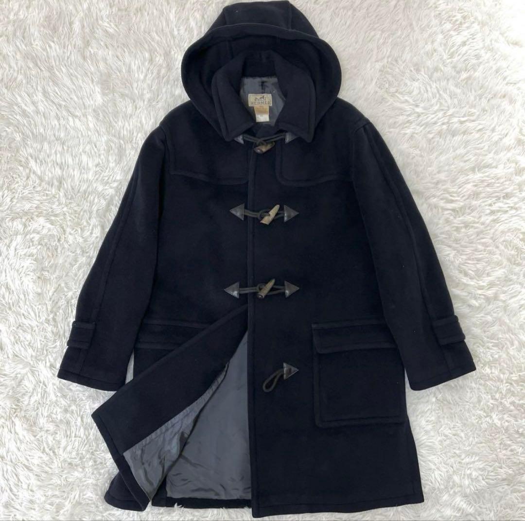 極希少・極美品　エルメス ダッフルコート ヘリンボーン Lサイズ