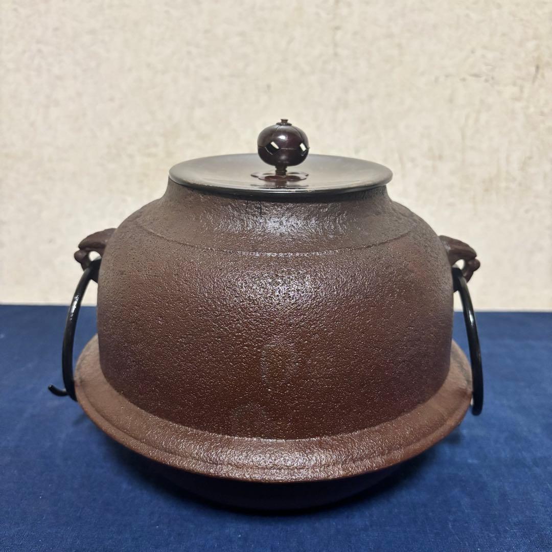 風炉/茶釜/電熱器/唐銅朝鮮風炉釜/野々田製電熱器/敷板/茶道具/お点前道具