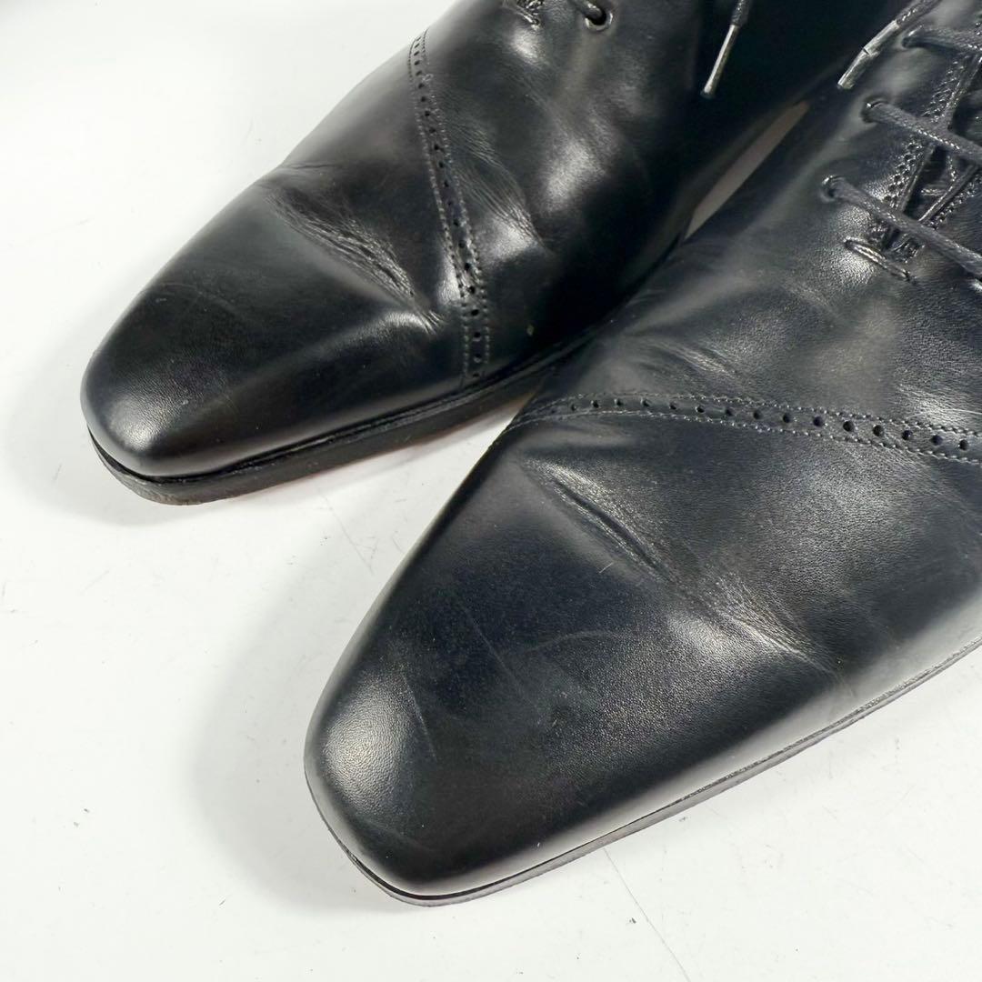 【美品】MAGNANNI マグナーニ　ホールカット（42）オパンケ製法　革靴　黒