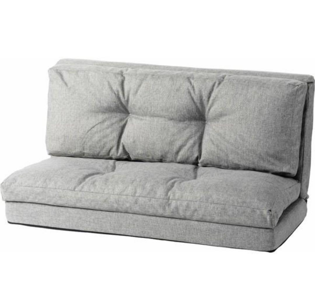 ソファ　ソファー　リクライニング　2人掛け　座椅子　ソファベッド　グレー