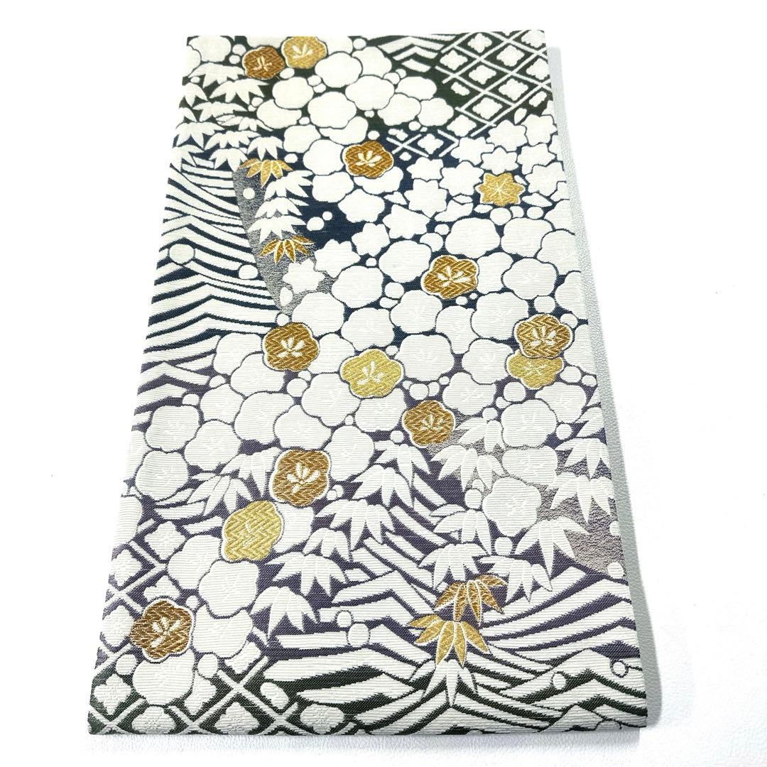専用帯6127 ●高級 正絹 六通 袋帯 竹 梅