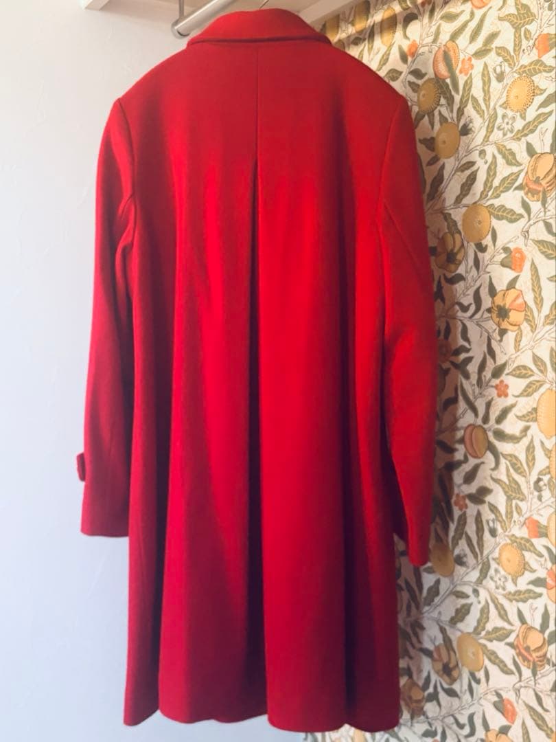 agnes b. MANTEAU 赤 ピーコート　ロングコート Aライン