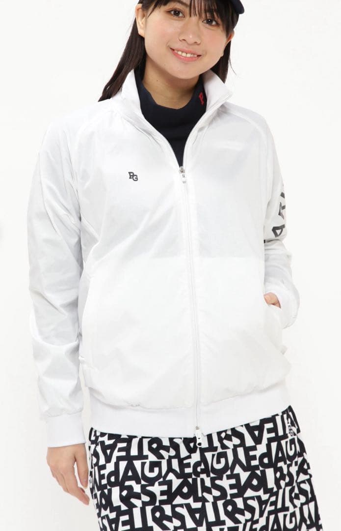 新品　パーリーゲイツ　ジャケット　ナイロン　ストレッチ　春用　ホワイト　2
