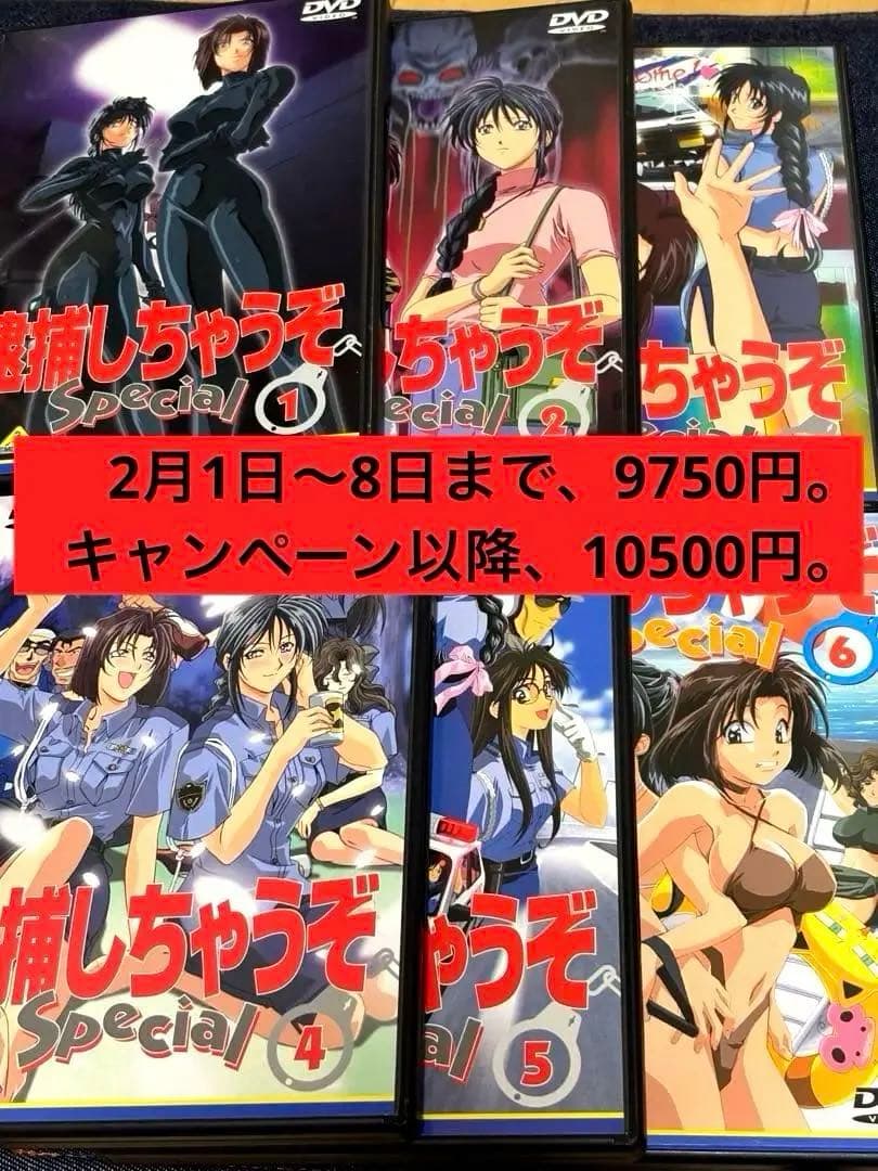 逮捕しちゃうぞspecial全6巻 DVD まとめ売り　セル版　国内正規品