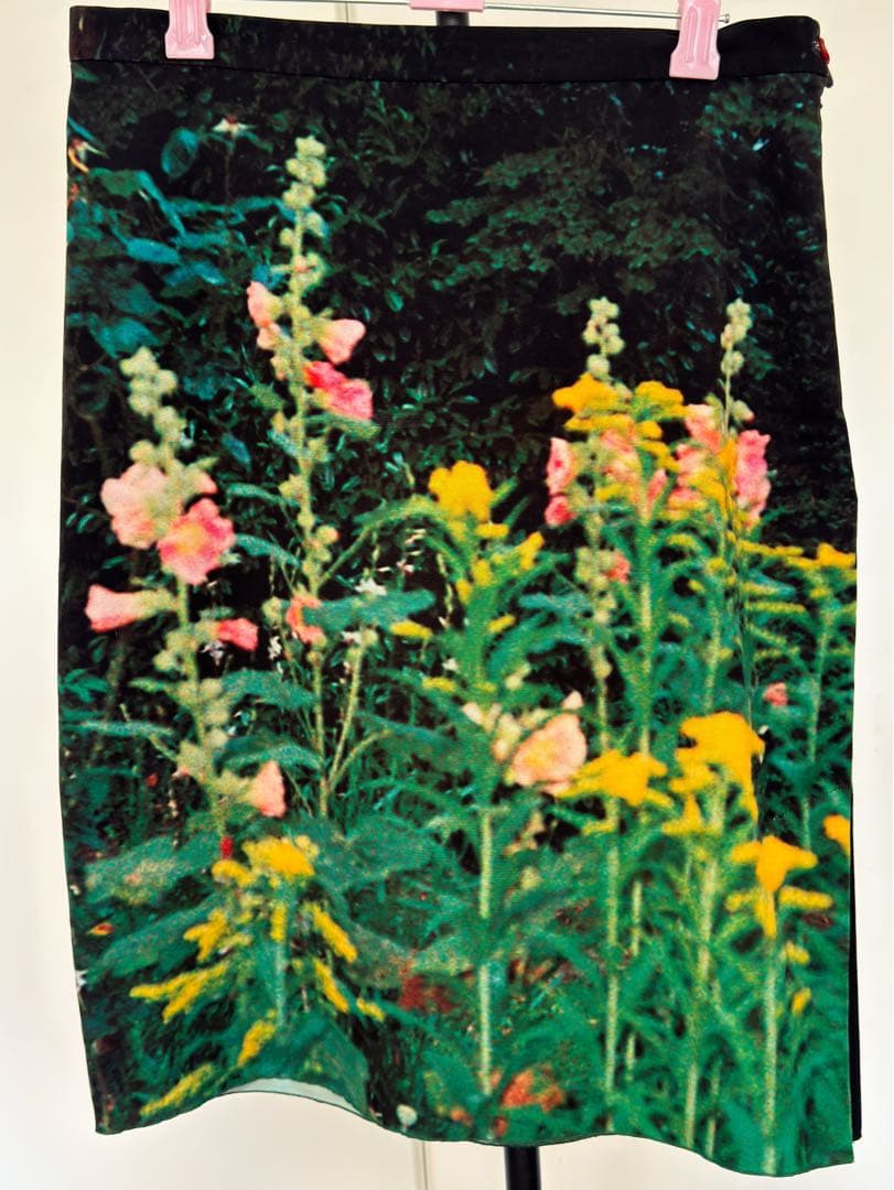 最終　agni's b. アニエスベー　転写　花柄タイトスカート 38 Mサイズ