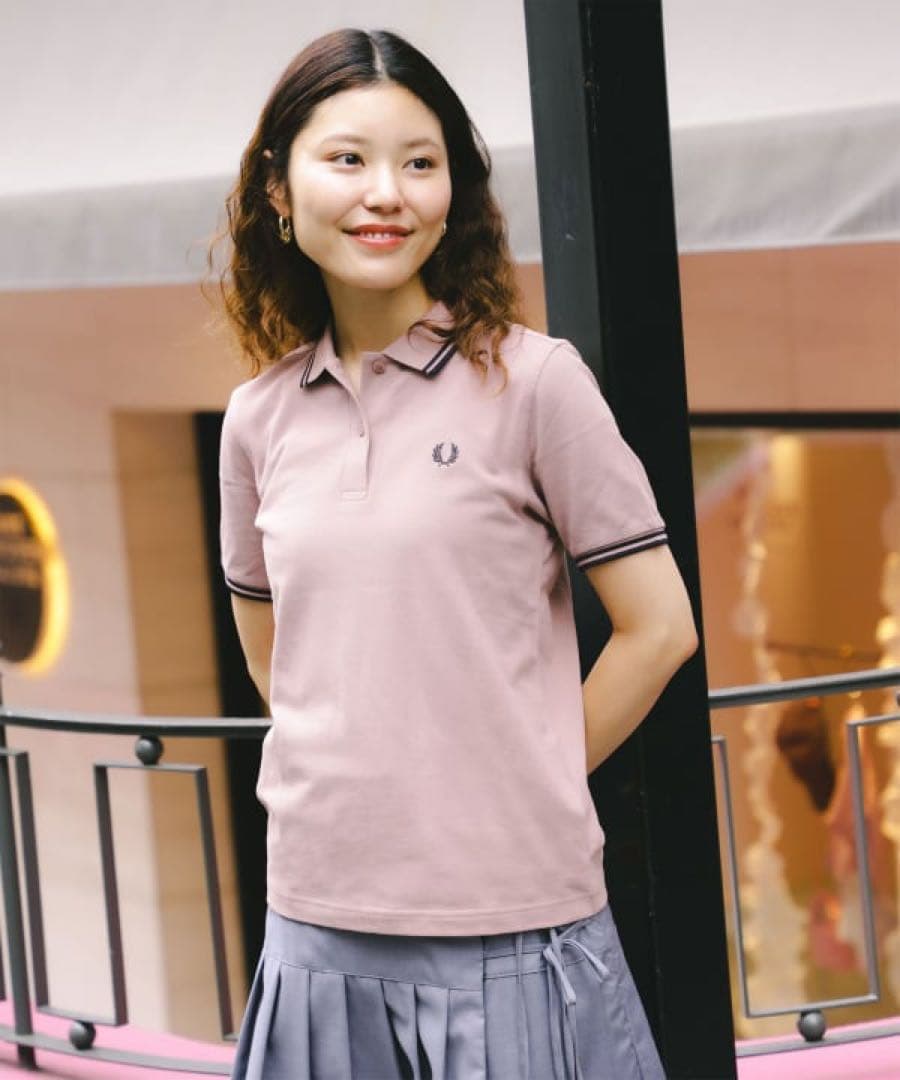 フレッドペリー　ポロシャツ　ピンク　8 dark pink