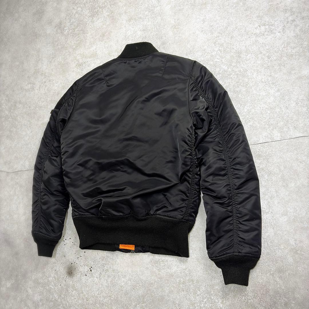 【美品】ALPHA アルファ MA-1 フライトジャケット サイズM ブラック