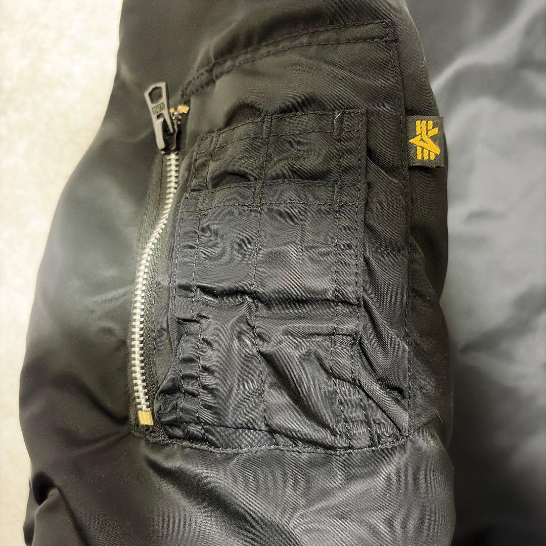 【美品】ALPHA アルファ MA-1 フライトジャケット サイズM ブラック