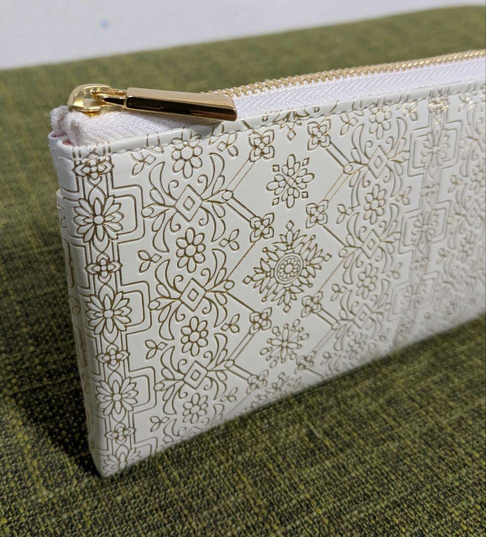 【新品未使用】友禅文庫　長財布　L字ファスナー　ゴールド