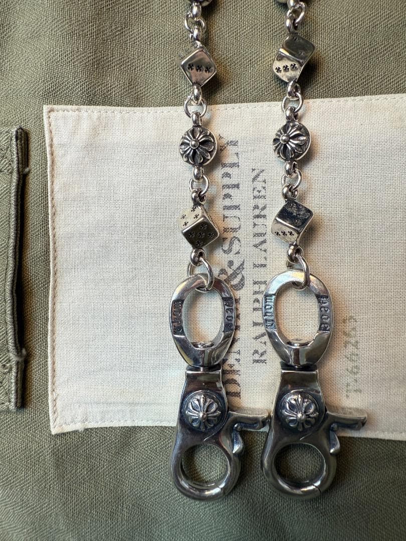 ★QBSZSZ　ウォレットチェーン　Dice×Flowerウォレットチェーン