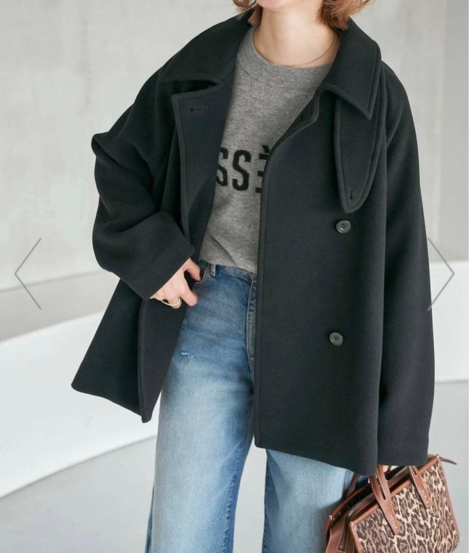 Spick & Span S160 スタンドカラーショートコート　34