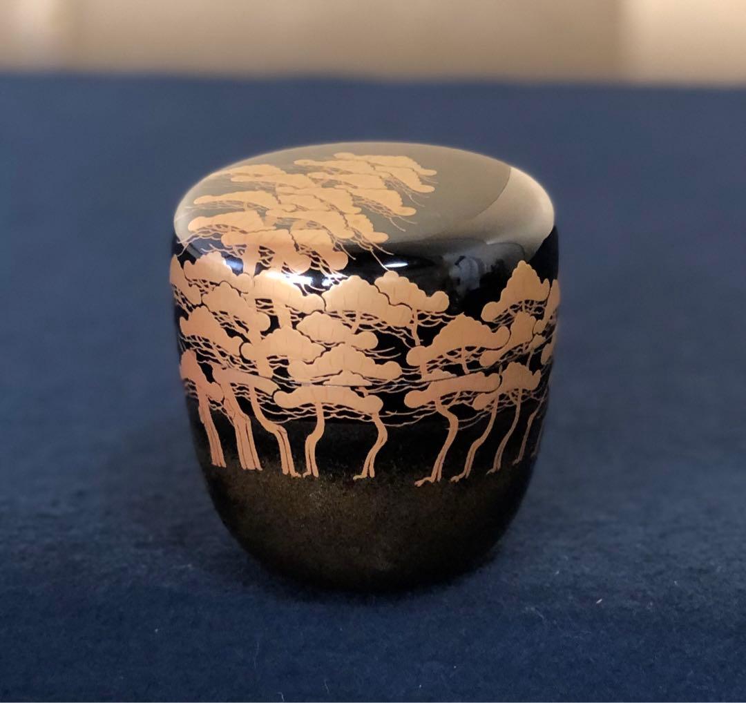 割引❗️《R》茶道具 棗 道場宗廣作 木製漆器 共箱　260109き2