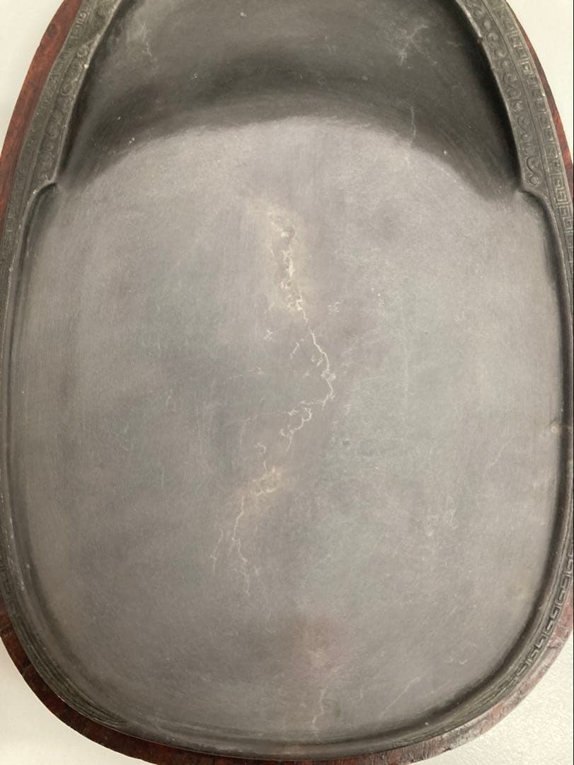 硯　骨董品　木製ケース付き