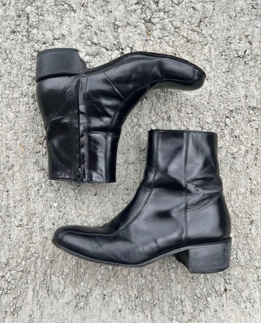 FLORSHEIM DUKE BOOTS ヒールブーツ　革靴　サイドジップ