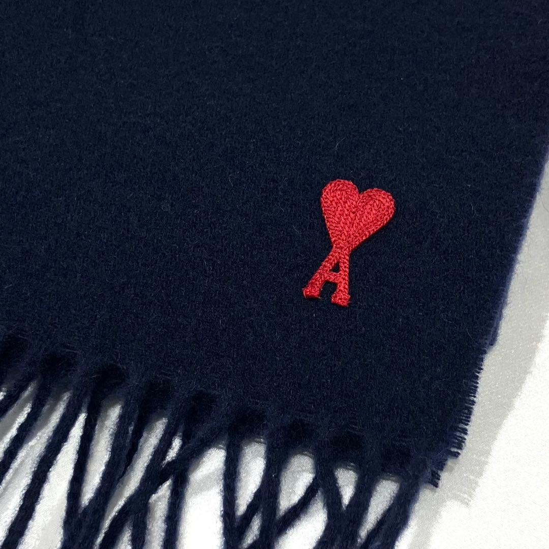 AMI PARIS アミパリス マフラー ネイビー 袋 新品 未使用